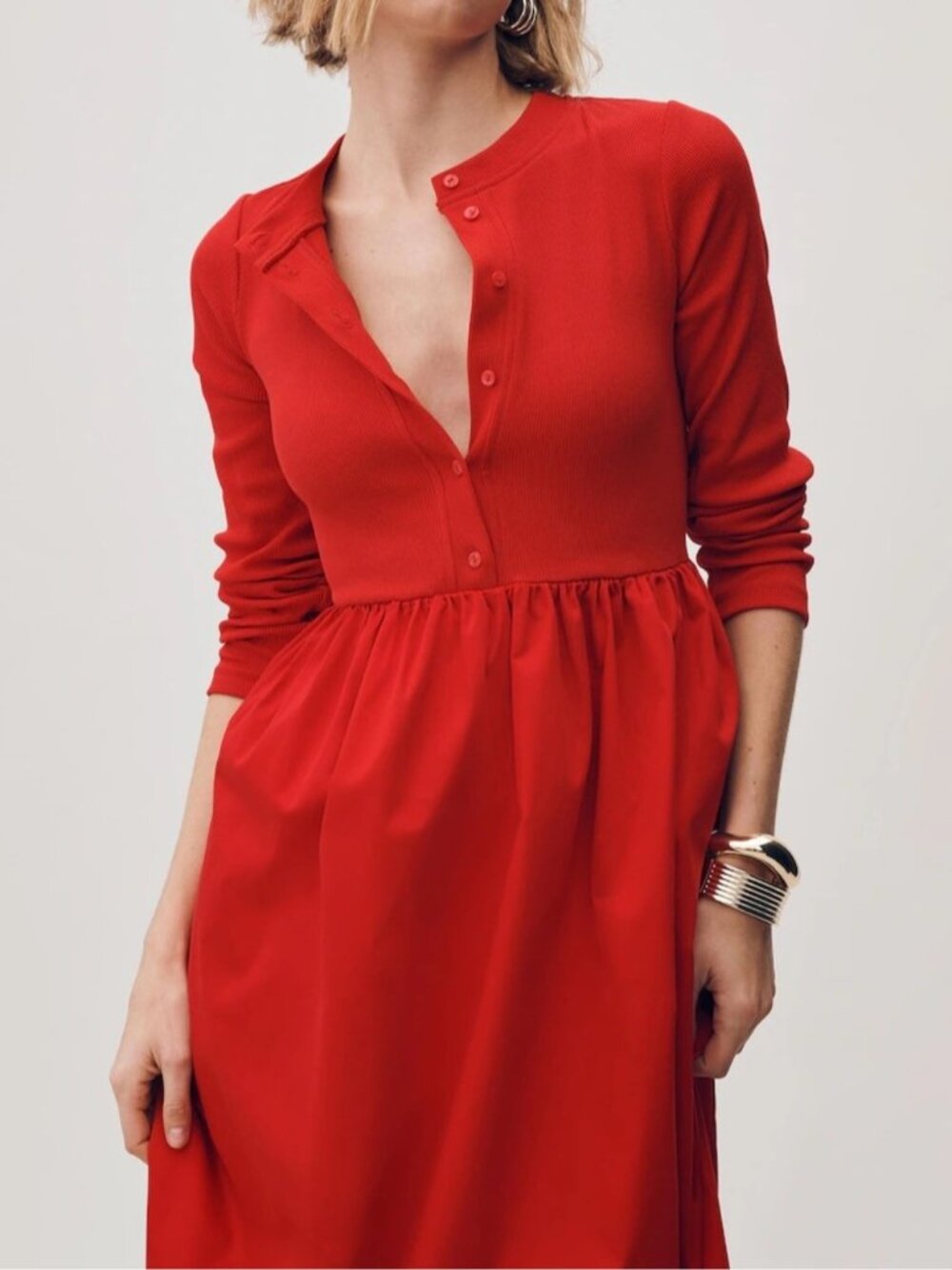 NWT Size MP - Maeve Cotton Twofer Cardigan Midi Dress (NWT US$ 168) - Picture 3 of 16
